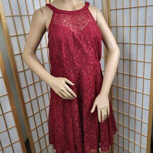 NWT Torrid red lace fancy sleeveless dress size 16